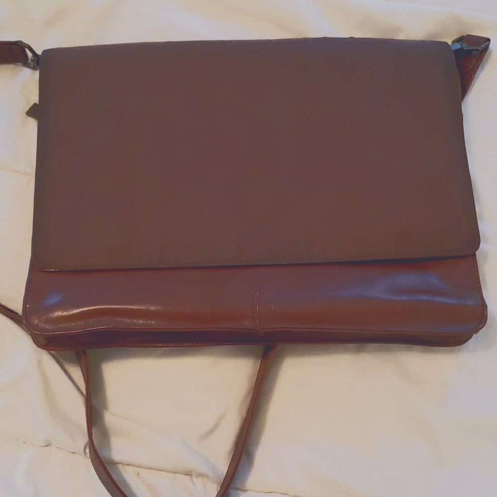 Brown Leather Briefcase by Kenneth Cole (Womens)